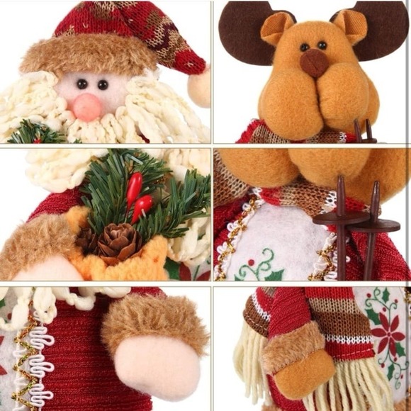 Sumind 3-Piece Christmas Santa Claus, Snowman & Reindeer Ornament Set - Long Leg - Picture 6 of 6